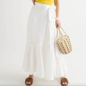 J Crew - Linen Wrap Skirt (BI733)